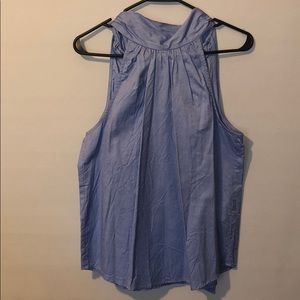 Jcrew blue halter blouse
